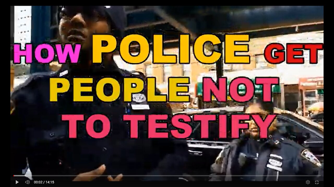 HOW POLICE GET PEOPLE NOT TO TESTIFY AGAINST THEM IN COURT?