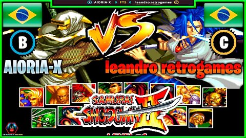 Samurai Shodown II (AIORIA-X Vs. leandro retrogames) [Brazil Vs. Brazil]