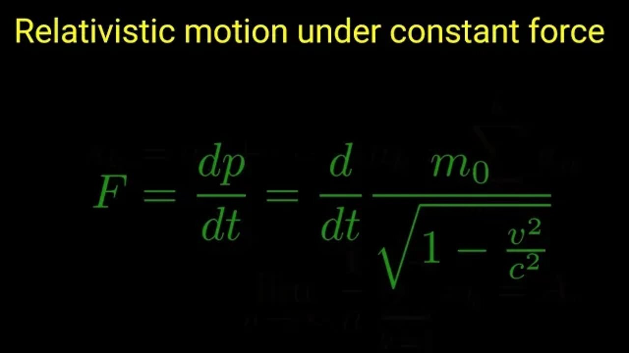 Relativistic motion under constant force