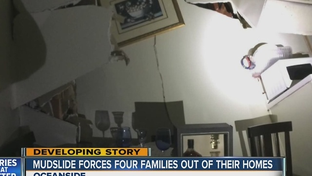 Mudslide at Oceanside Apartment Complex