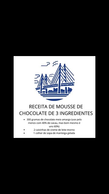 RECEITA DE MOUSSE DE CHOCOLATE DE 3 INGREDIENTES #shorts