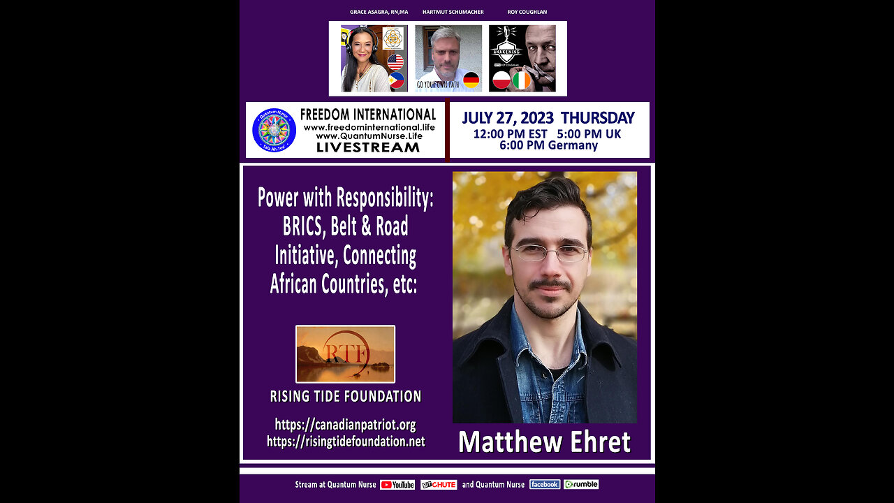 Matt Ehret - Power w/ Responsibility: BRICS, BRI, PanAfrica plus more.