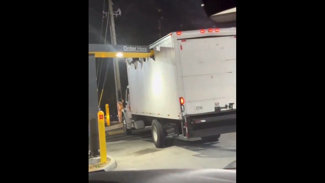 Truck Fail At McDonald's Drive-thru