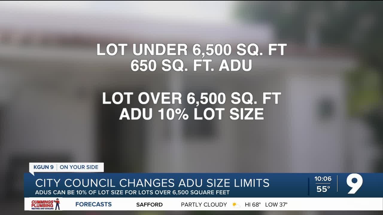 Tucson city council approves new ADU size restrictions