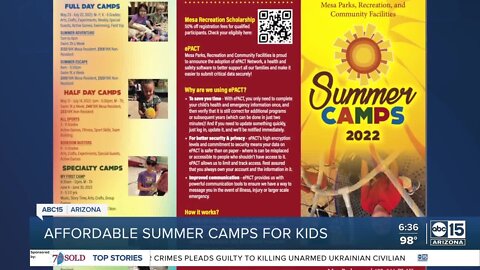 Affordable summer camps for kids