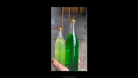 bottle breaks tying on to rope