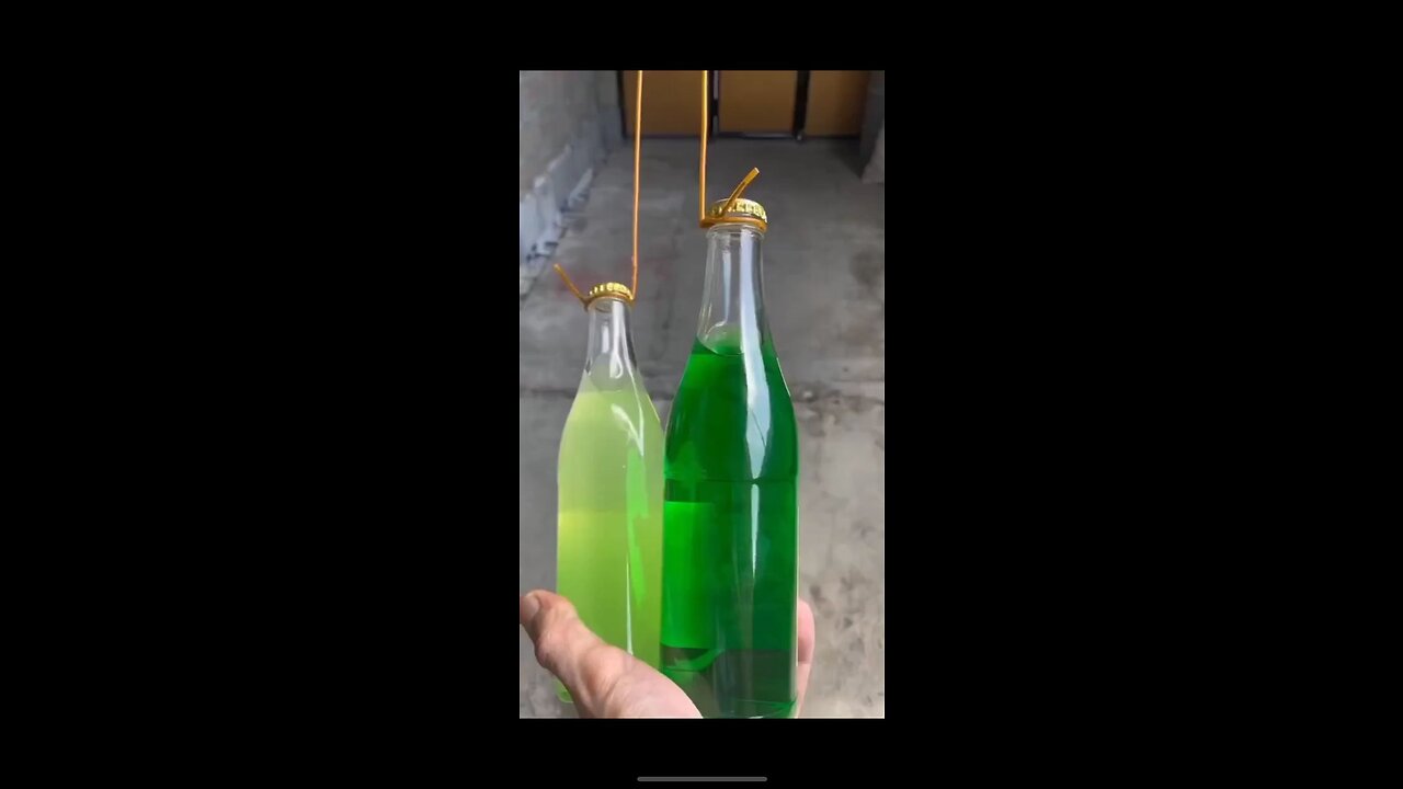 bottle breaks tying on to rope