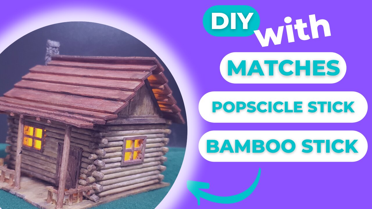 How to make a craft forest house using simple materials like popsicle sticks