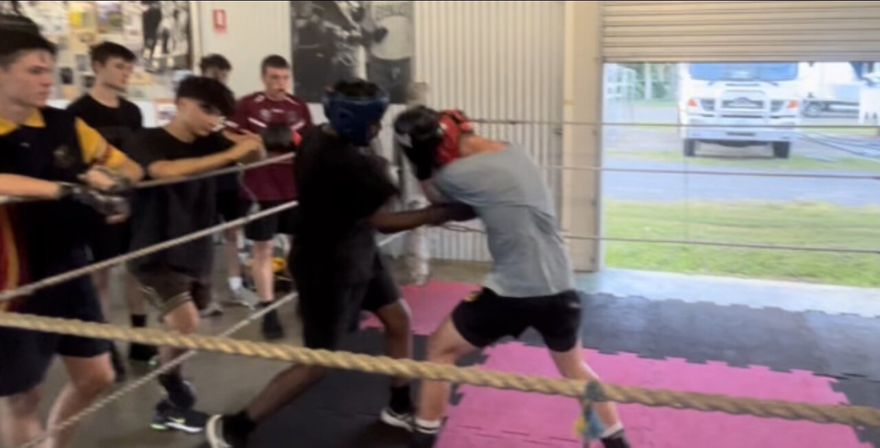 My brothers amateur boxing sparring