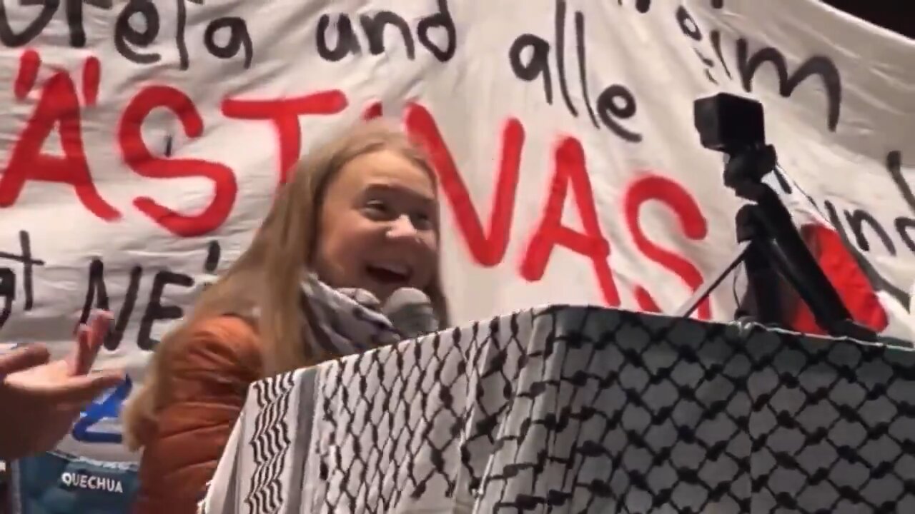 "F– Germany, f– Israel!" shouts Greta Thunberg at Pro-Palestine Rally