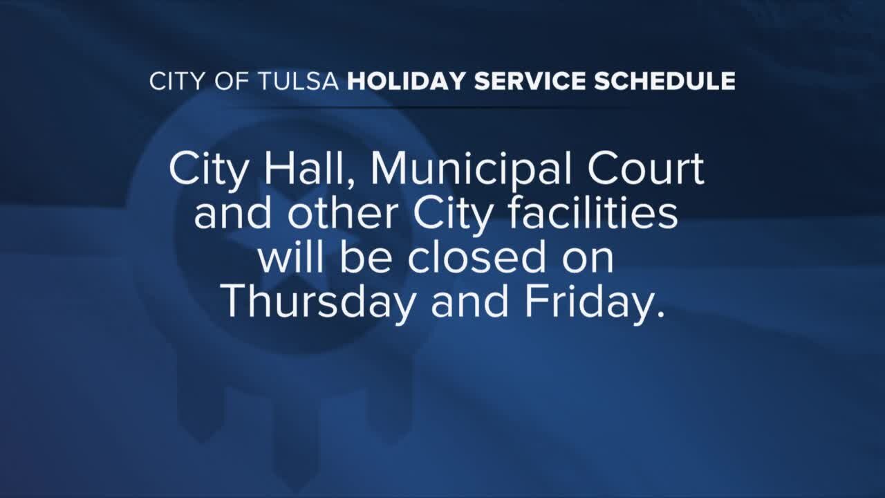 Tulsa holiday service schedule for Thanksgiving 2022