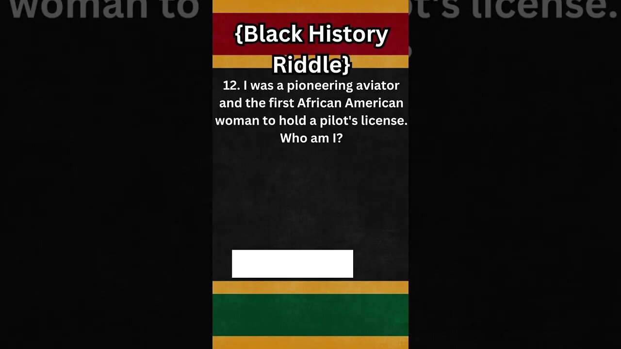 Black History Riddle 012