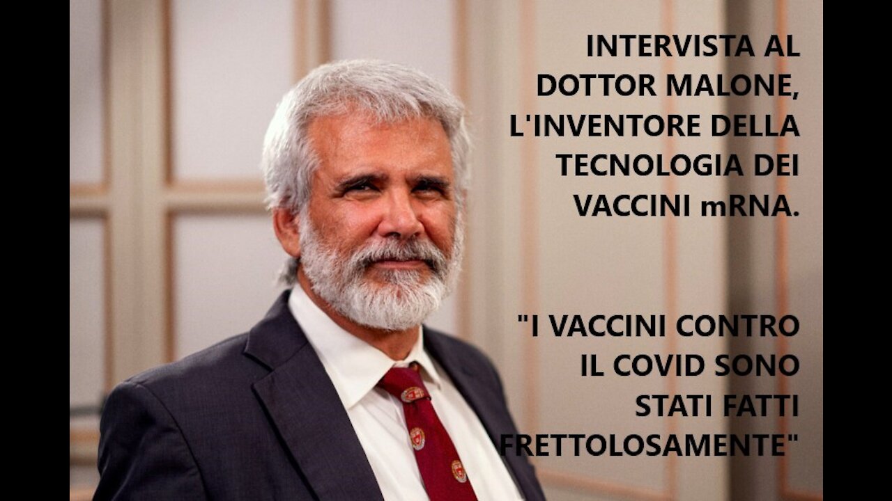 La nostra intervista al Dottor Robert Malone, l'inventore della tecnologia dietro al vaccino mRNA