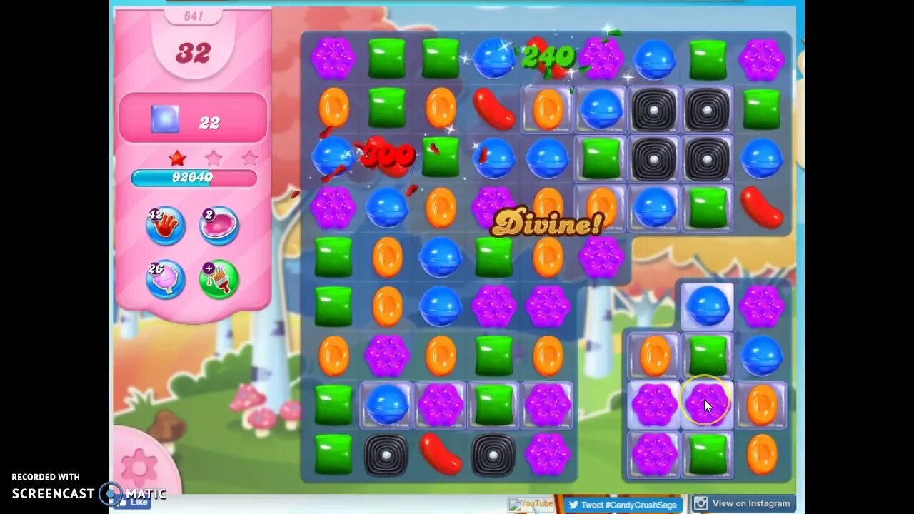 Candy Crush Level 641 Audio Talkthrough, 3 Stars 0 Boosters