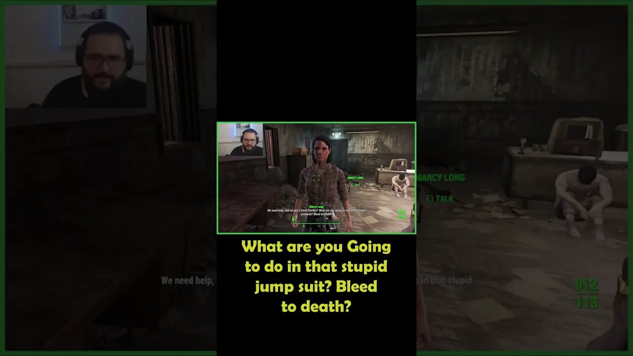 What am I going to do in my STUPID jump suit?! #fallout4 #goodwin #shorts