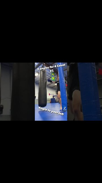 Jab Cross Hook Right Kick Heavy Bag Muay Thai