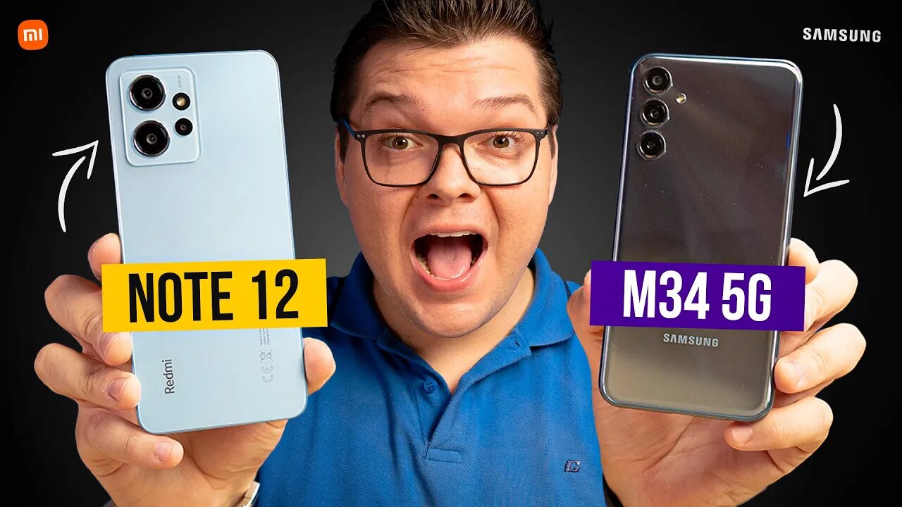 COMPAREI TUDO! Galaxy M34 5G vs Redmi NOTE 12! Qual o MELHOR celular para COMPRAR?