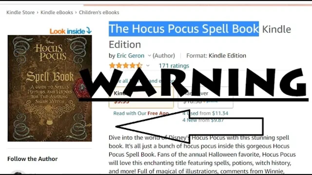 WALMART AMAZON SELLING WITCHCRAFT - DISNEY The Hocus Pocus Spell Book - EXPOSED - Christian VIDEO