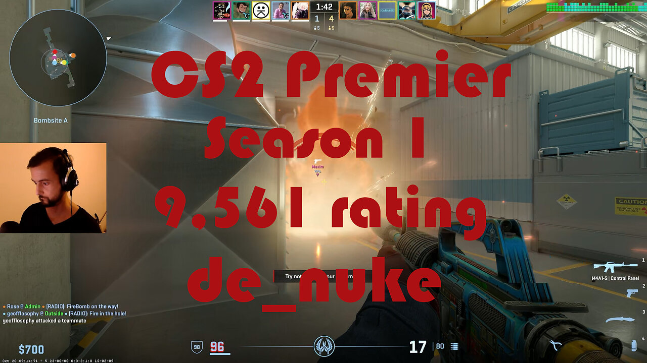 CS2 Premier Matchmaking - Season 1 - 9,561 Rating - de_nuke