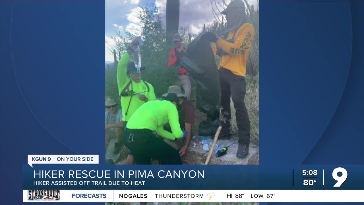 Hiker rescue in Pima Canyon