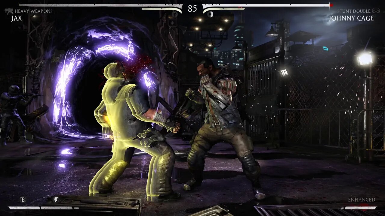 Mortal Kombat X: Jax (Heavy Weapons) vs Johnny Cage (Stunt Double) - 1440p No Commentary