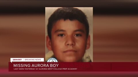 Police searching for 12-year-old Aurora boy who didn't return from school