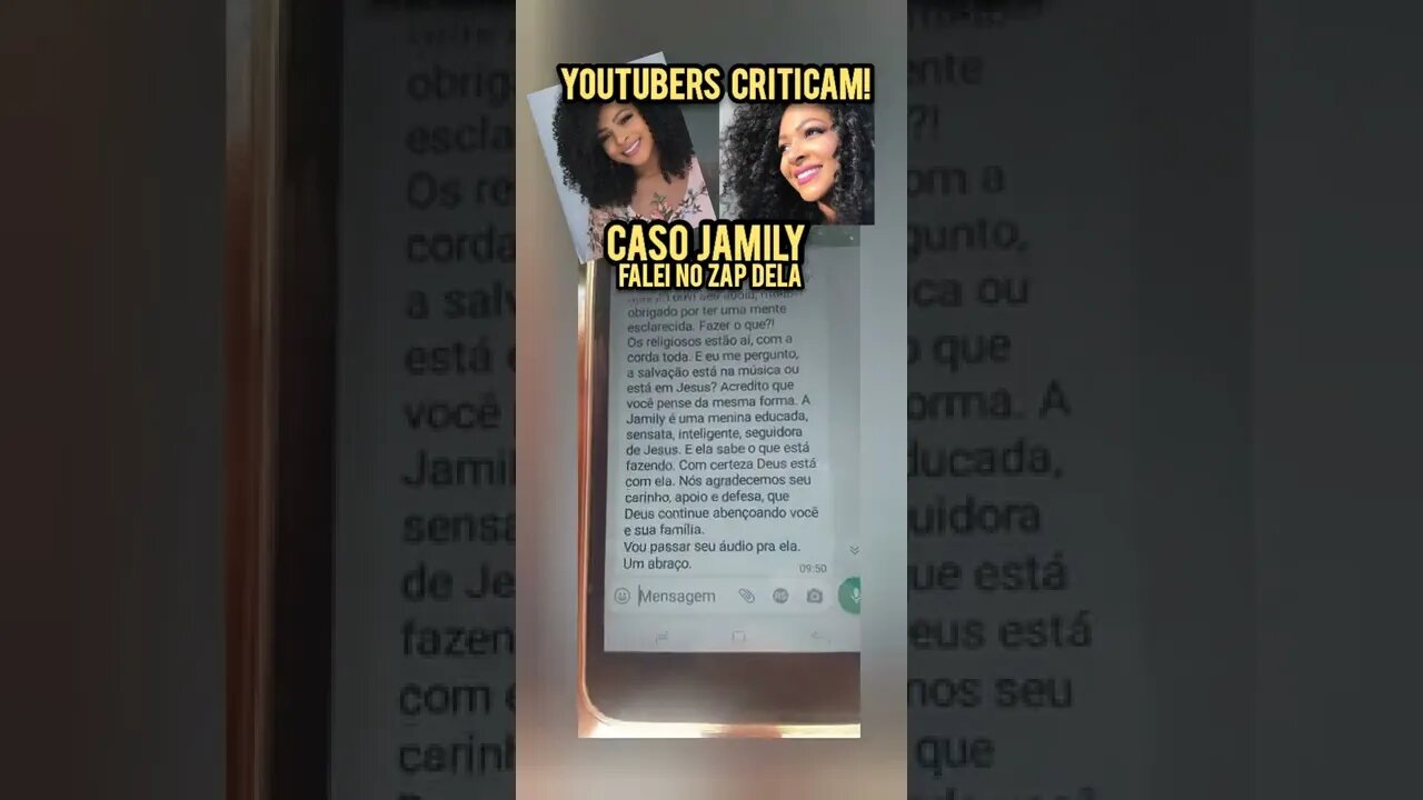 Caso Cantora Jamily Falei no Zap dela/Youtubers e internautas a Perseguem