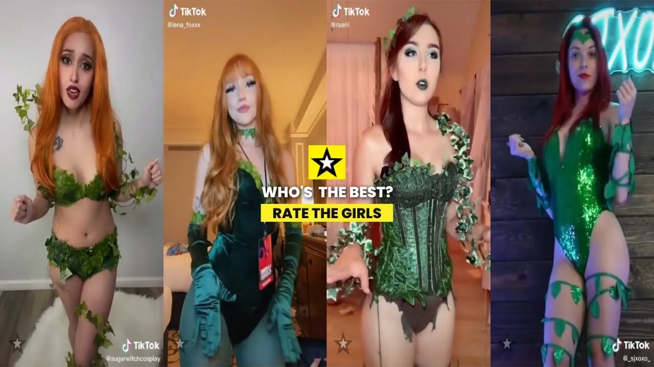 Rate the Girls: Best Poison Ivy TikTok Cosplay Contest #1 (Batman DC) 👧🌱