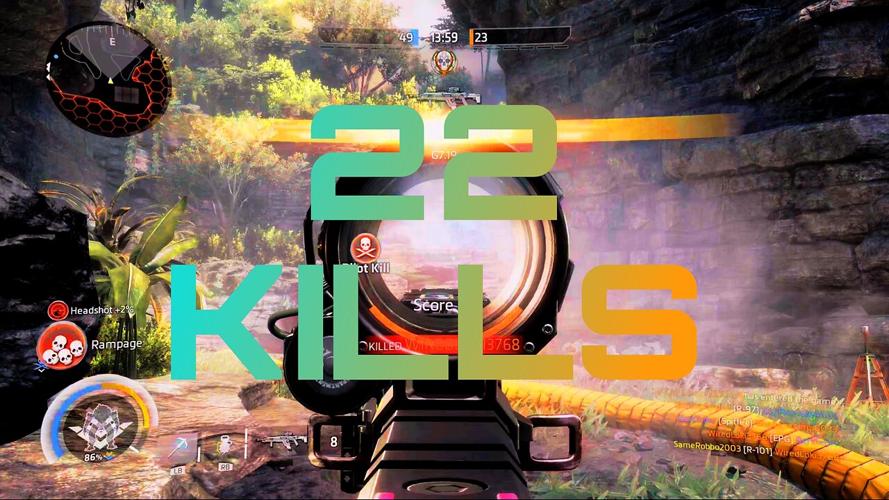 Titanfall 2 Gameplay | Crash Site Action | 22 Kills | 5 Titan Kills | 192 Points