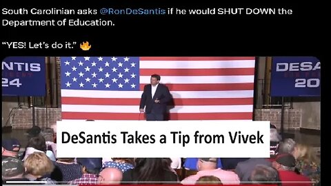 DeSantis copies Vivek will now shut down Department of education