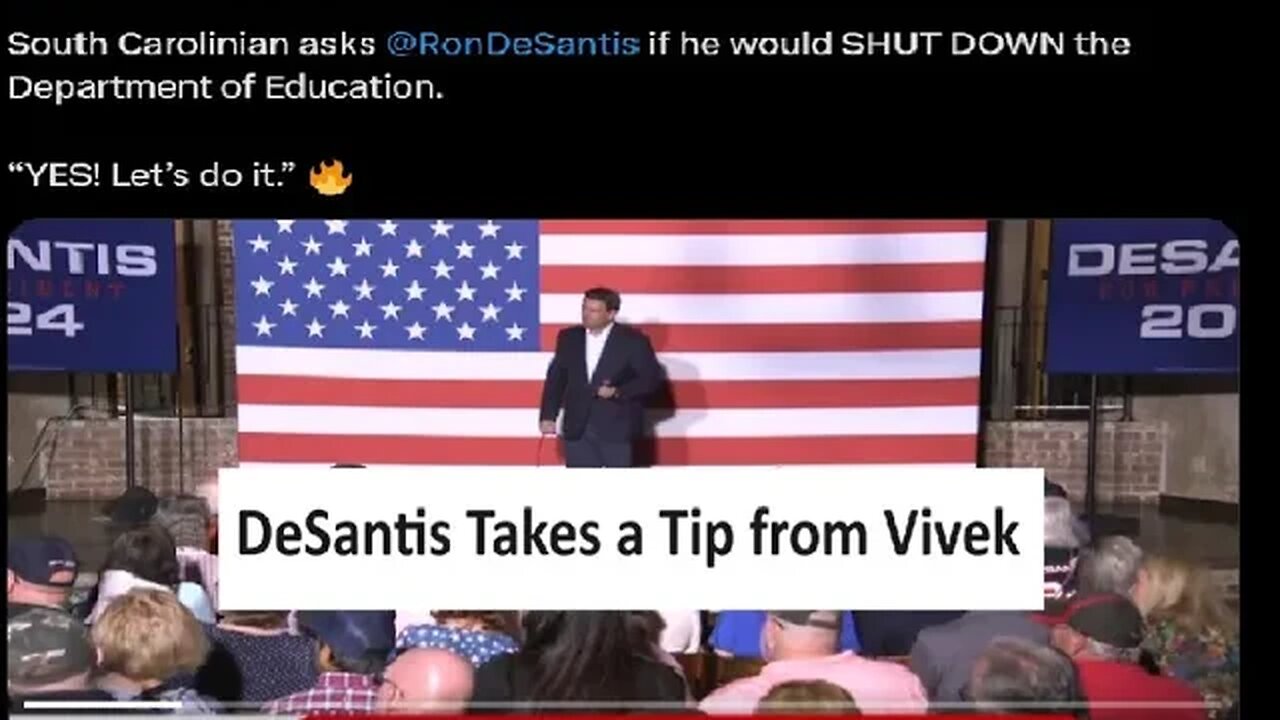 DeSantis copies Vivek will now shut down Department of education