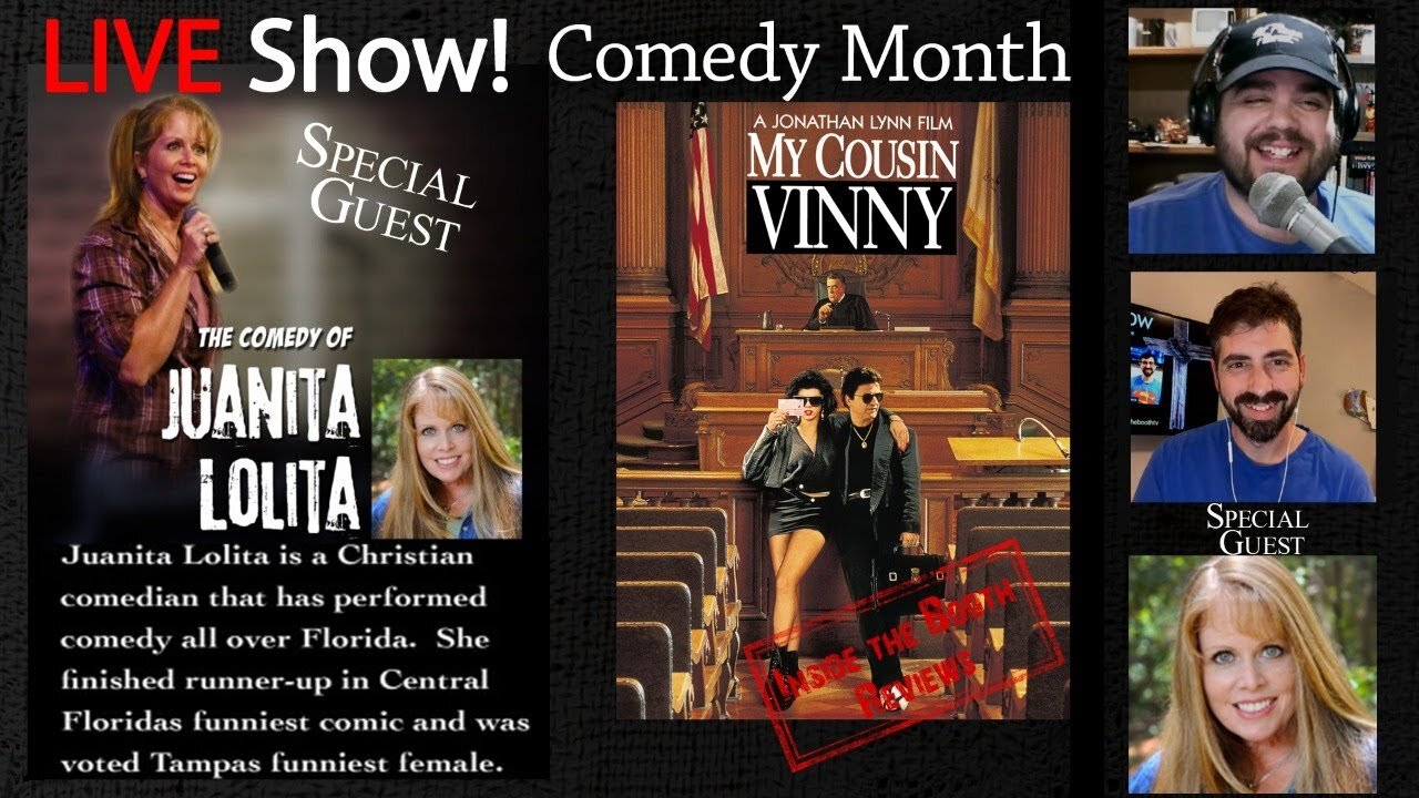 LIVE! Inter-Review Special Guest Juanita Lolita, #Movie #Review My Cousin Vinny