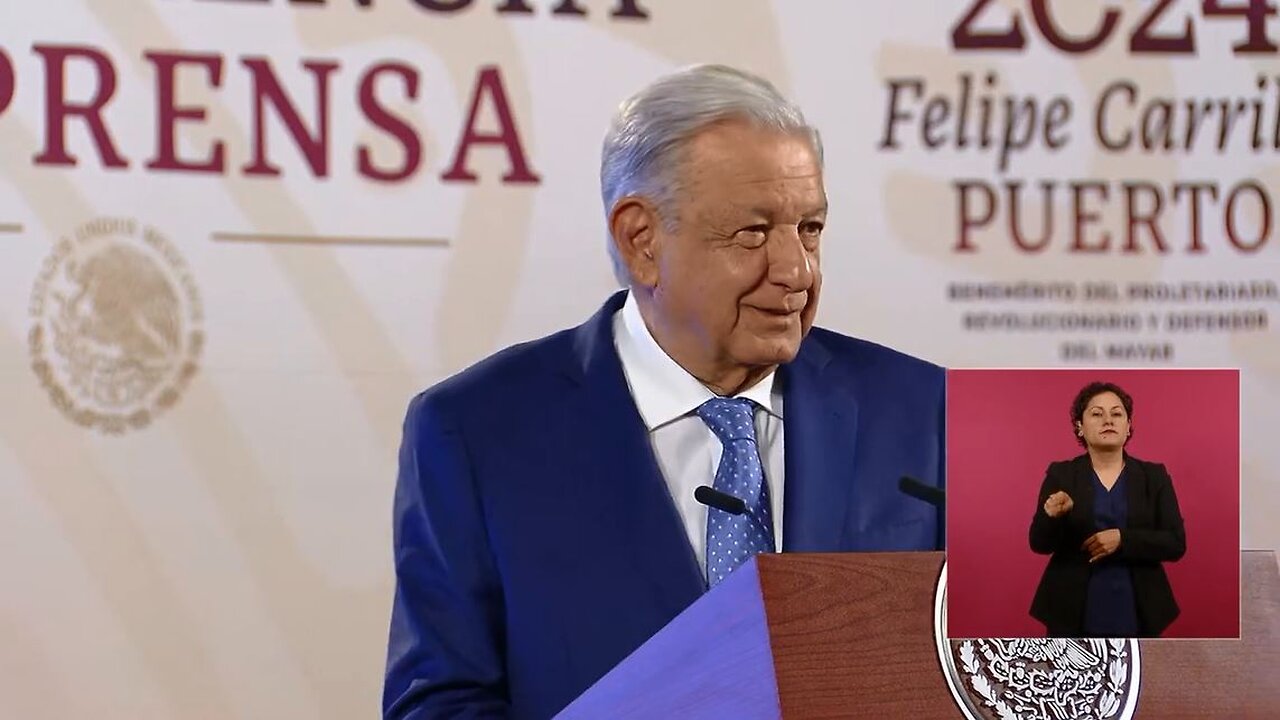 Conferencia de prensa matutina, desde Palacio Nacional. Lunes 13 de mayo 2024