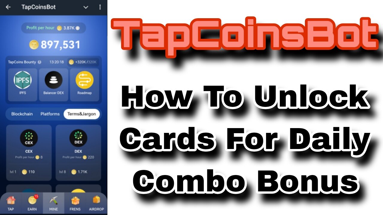 TapCoinsBot | Daily Combo Cards Unlocked | Date 09 July 2024