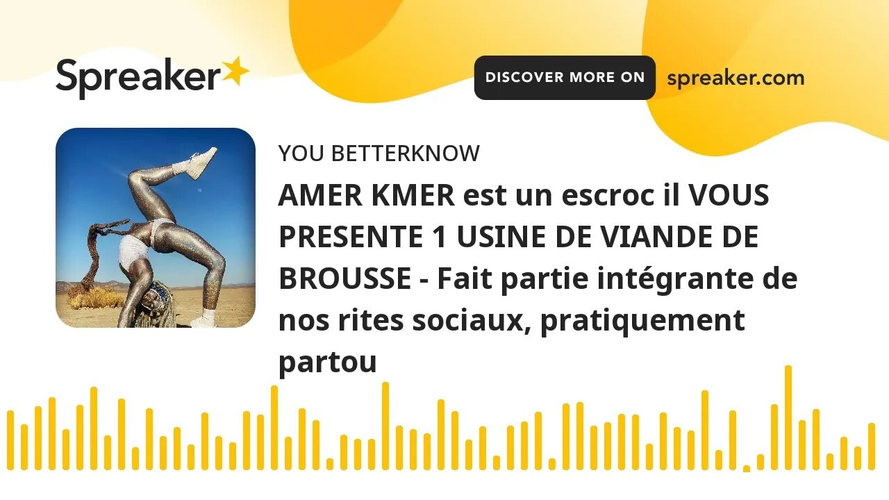 AMER KMER est un escroc il VOUS PRESENTE 1 USINE DE VIANDE DE BROUSSE - Fait partie intégrante de no