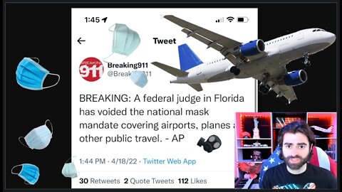 GREAT NEWS! Federal Judge Defends Americans' Freedom From Tyrannical Mask Mandates!