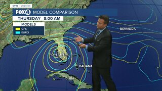 Analyzing Nicole's potential tracks toward Florida