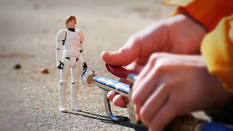 Luke Skywalker Shot By Stormtrooper Helmet In Slow Motion