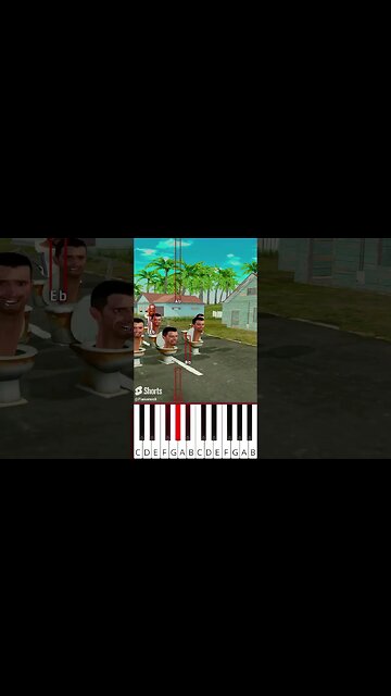 Skibidi toilet Messi Vs Titan TV Man (@LordAhmed3d) - Octave Piano Tutorial
