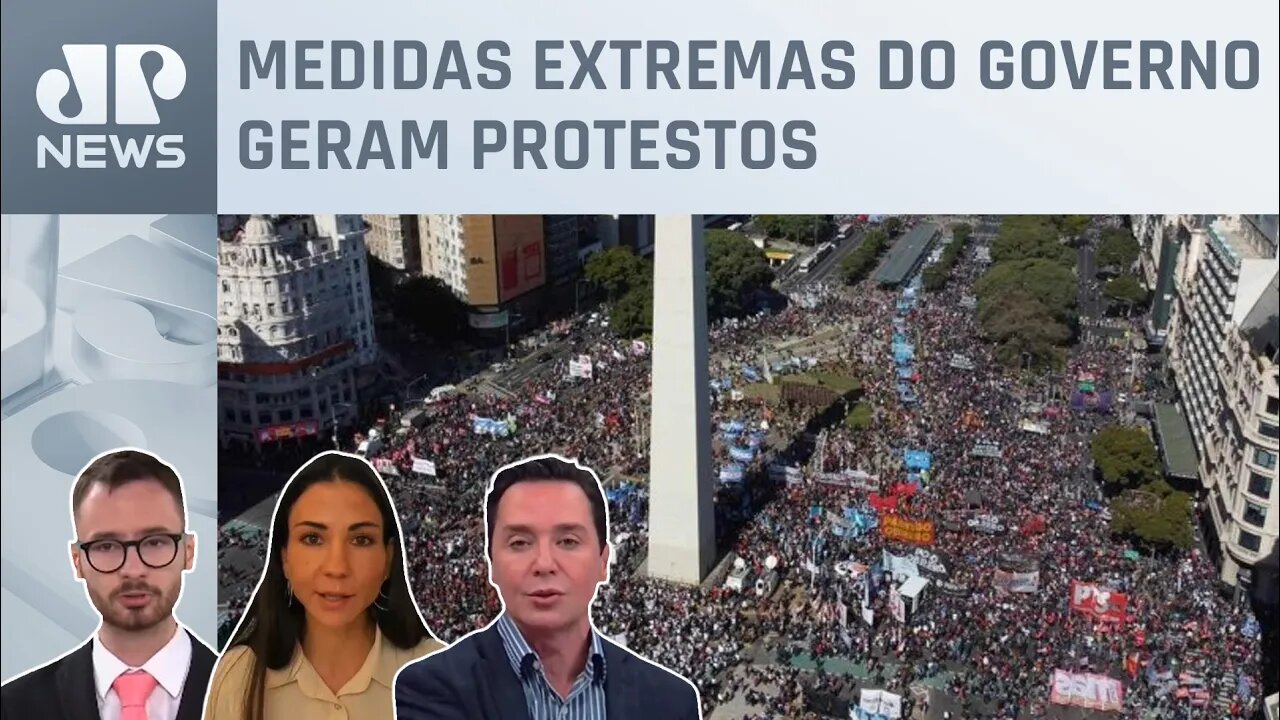 Milei alerta população para “consequências” em bloqueios de vias; Neitzke e Amanda Klein analisam