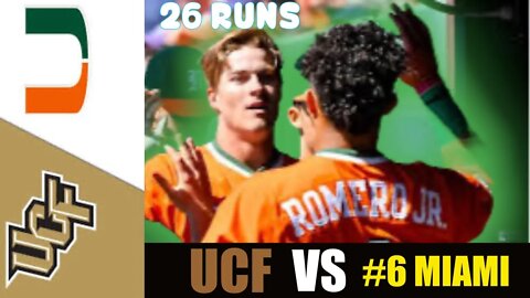 UCF vs #6 Miami Highlights | College Baseball 2022 (25 RUNS!)