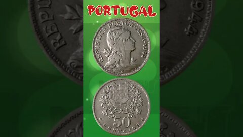 Portugal 50 Centavos 1944.#shorts #education #coinnotesz