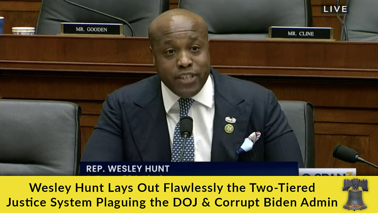 🔥 Wesley Hunt Lays Out Flawlessly the Two-Tiered Justice System Plaguing the DOJ & Corrupt Biden Regime 🔥