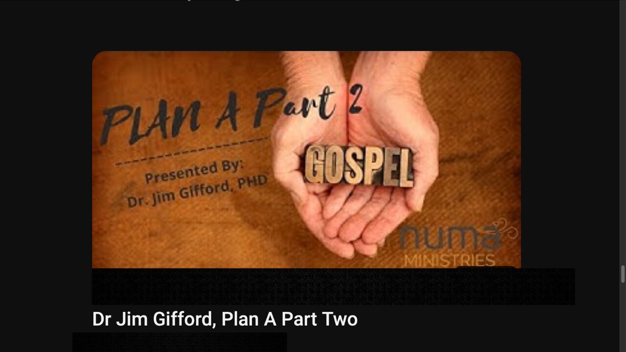 Dr. Jim Gifford | "Plan A" Part 2 | NUMA Church NC