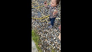 Rocks all day. #baby #family #outside #happiness