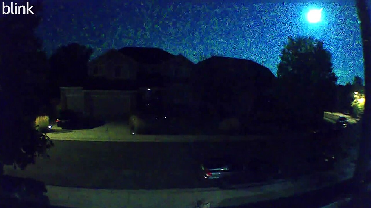 Meteor Caught on Blink Outdoor Camera (27th August 2023) | Doorbell Camera Video