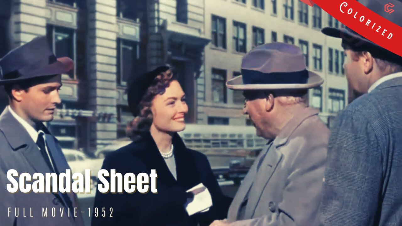 Scandal Sheet 1952 | Film Noir | Colorized | Full Movie | Broderick Crawford, Donna Reed