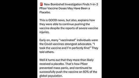 1 in 3 of the vaccines were placebos, this explains a lot