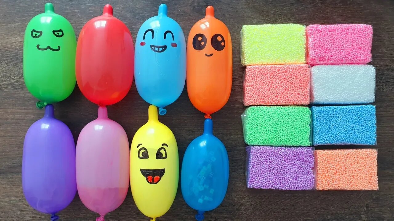 Making Slime with Funny Balloons and Foam Bricks #11