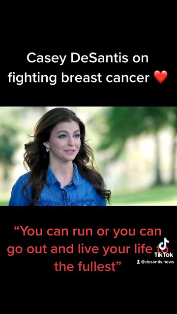 Casey DeSantis on her fight against breast cancer ❤️❤️